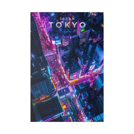 Tokyo Nightscape (Matte Canvas, Stretched)