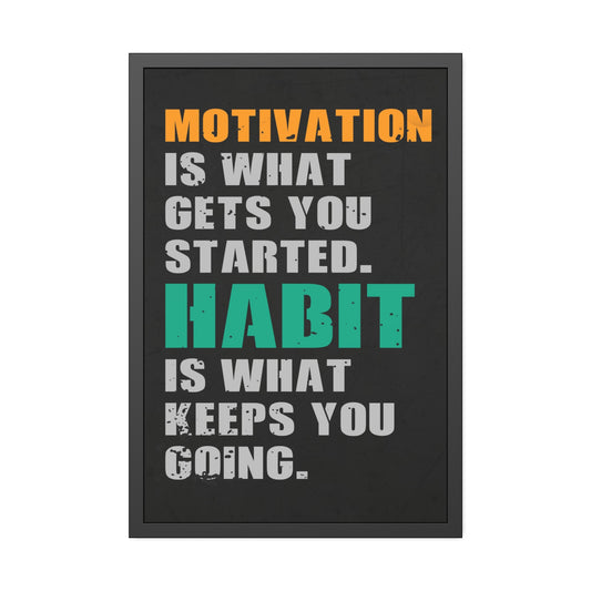 Motivation and Habit (Framed Paper Posters)