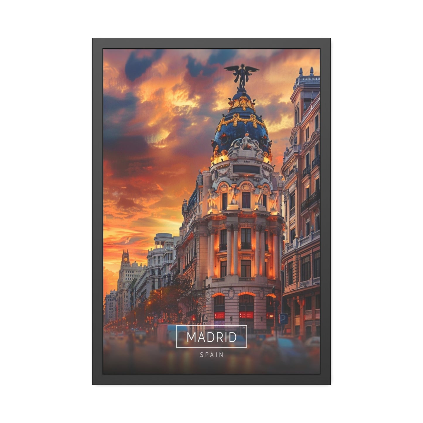 Madrid Sunset Splendor (Framed Paper Posters)