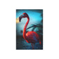 Dramatic Sky and Flamingo (Metal Art Sign)