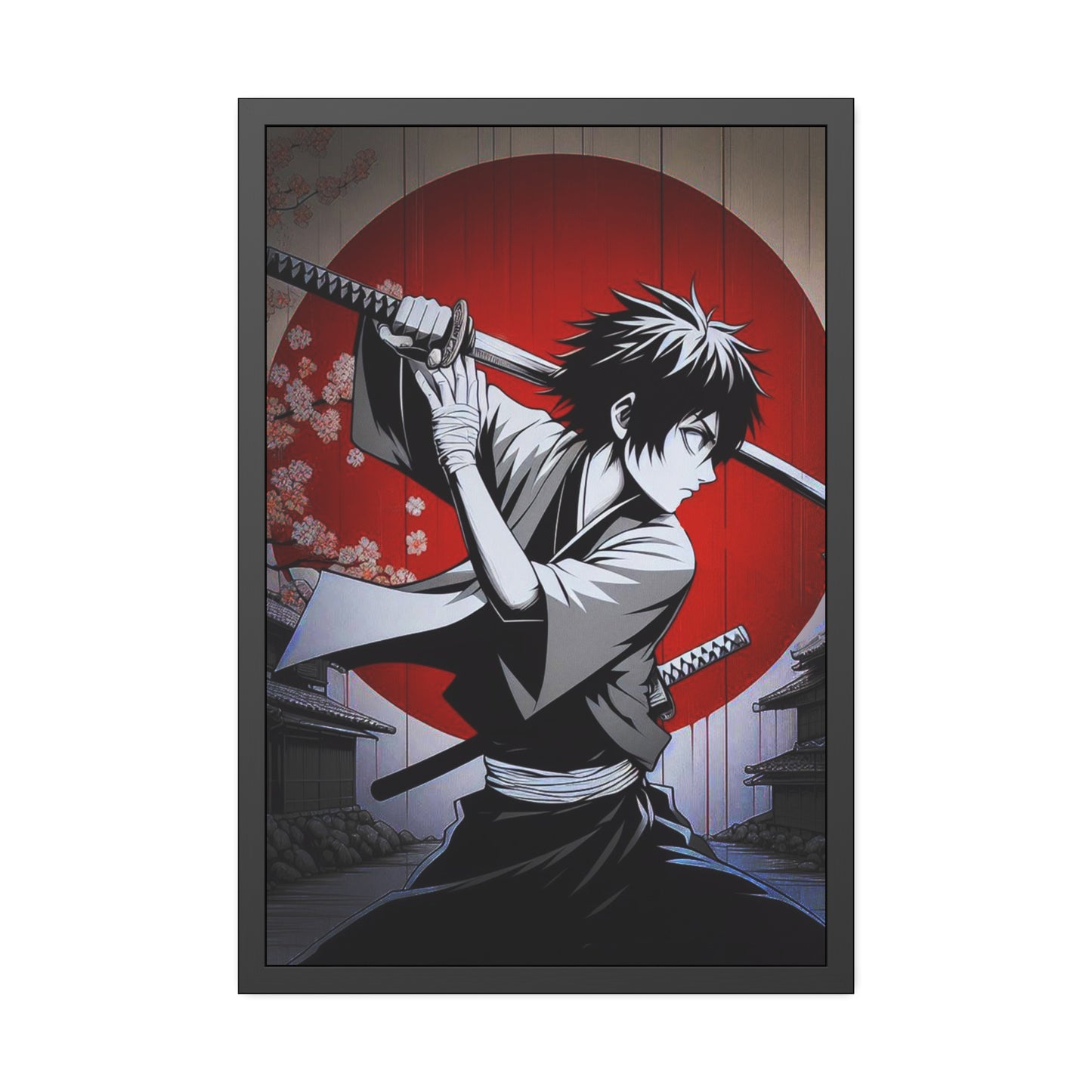 Samurai Silhouette: Honor in Shadows (Framed Paper Posters)