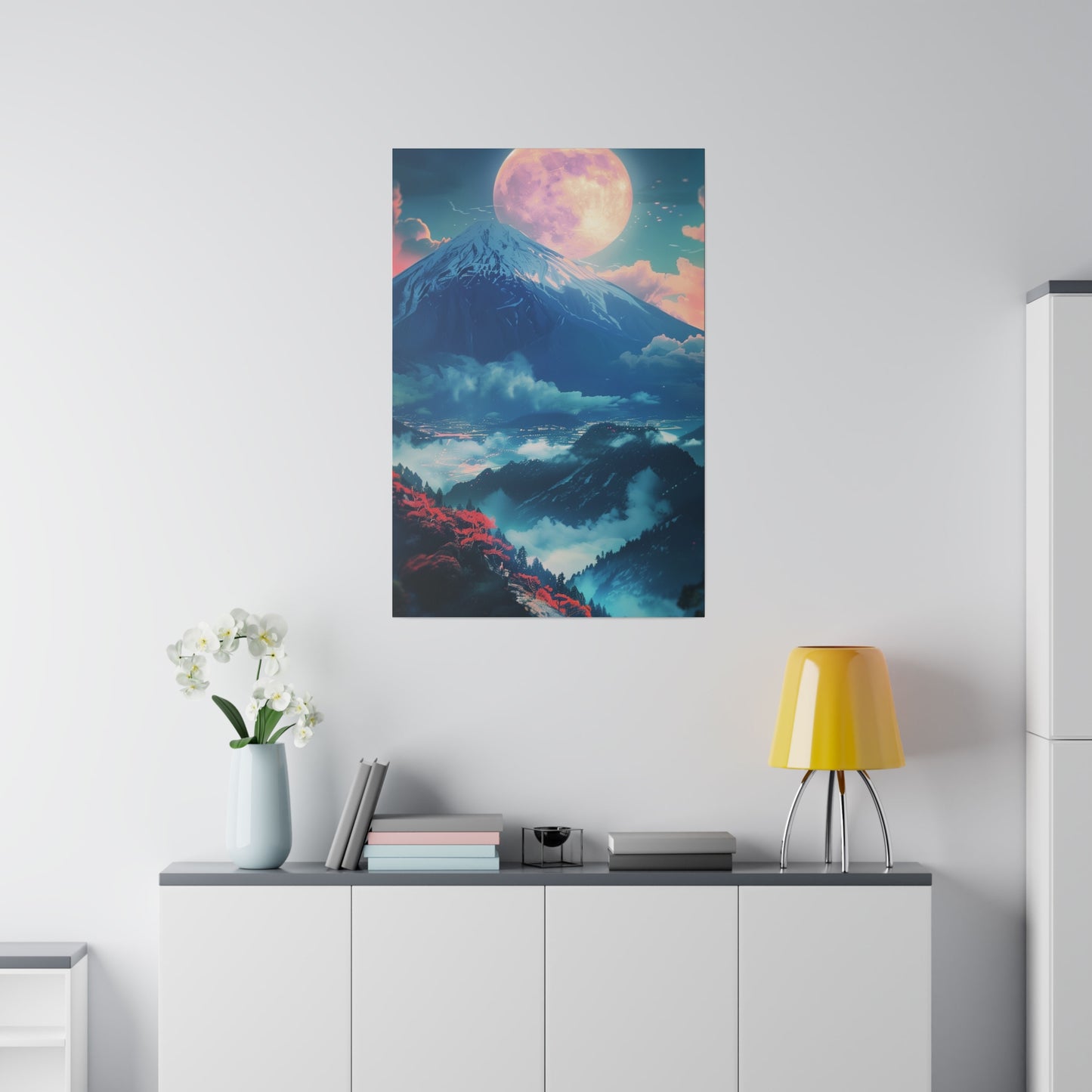 Moonlit Mountain (Matte Canvas, Stretched)