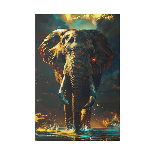 Majestic Elephant (Matte Canvas, Stretched)