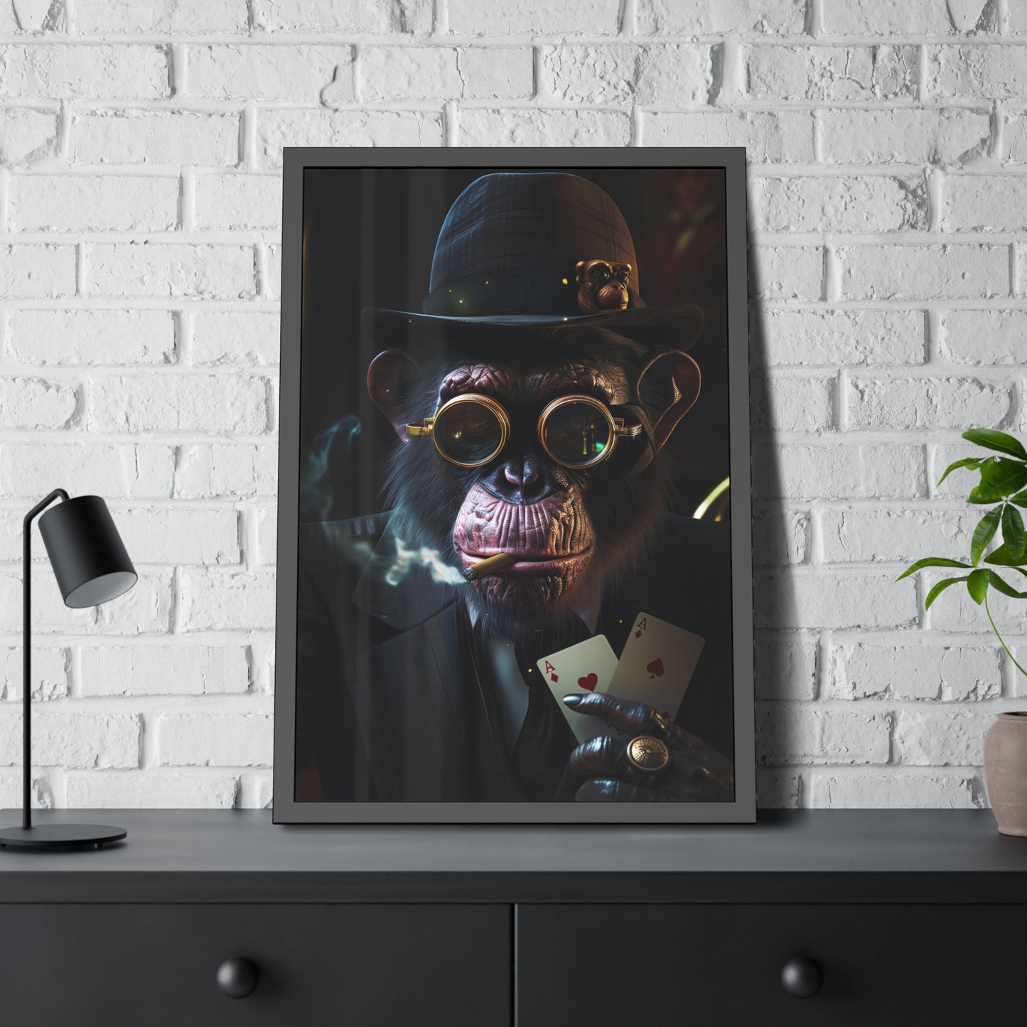 Dapper Chimp (Framed Paper Posters)