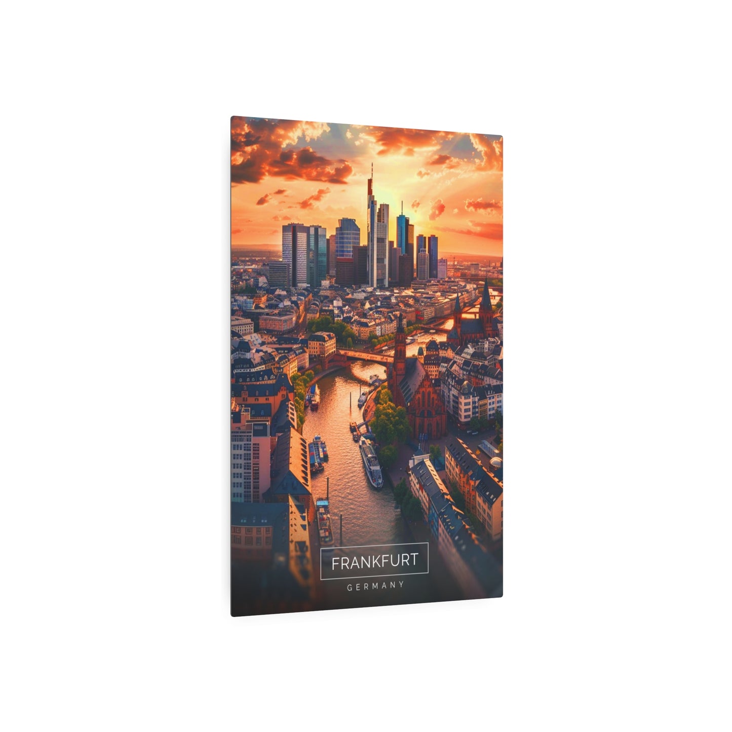 Frankfurt Skyline (Metal Art Sign)