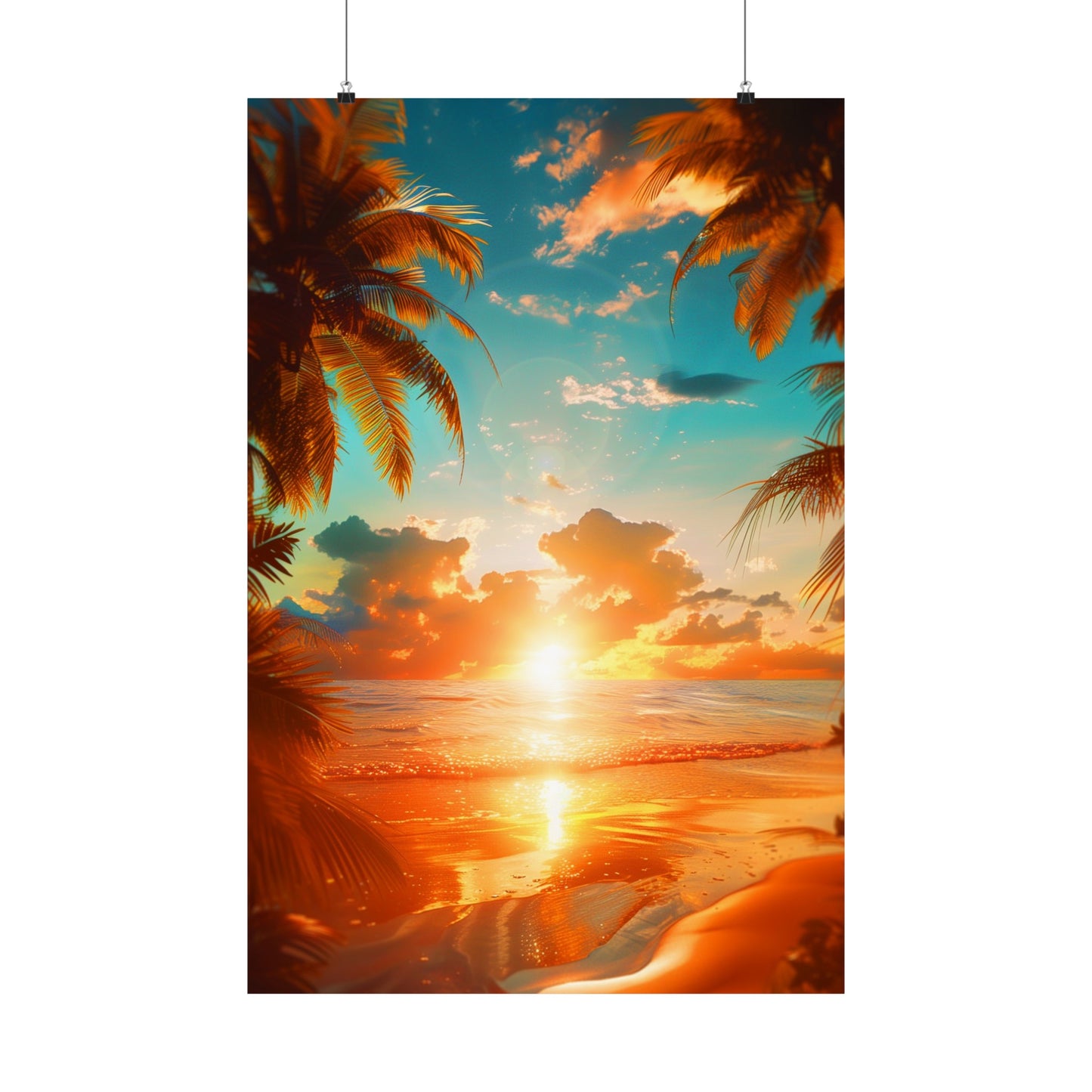 Tropical Sunset Bliss (Matte Vertical Posters)