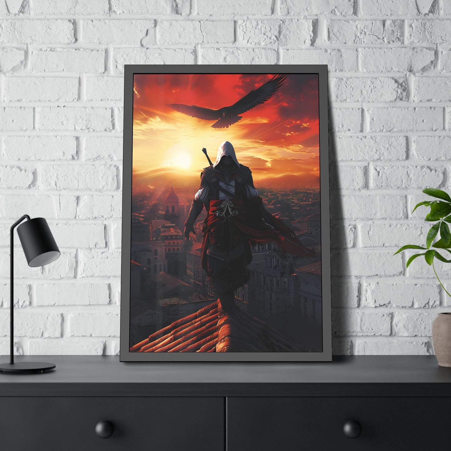 Crimson Dusk Vanguard (Framed Paper Posters)