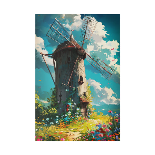 Rustic Windmill (Matte Canvas, Stretched)