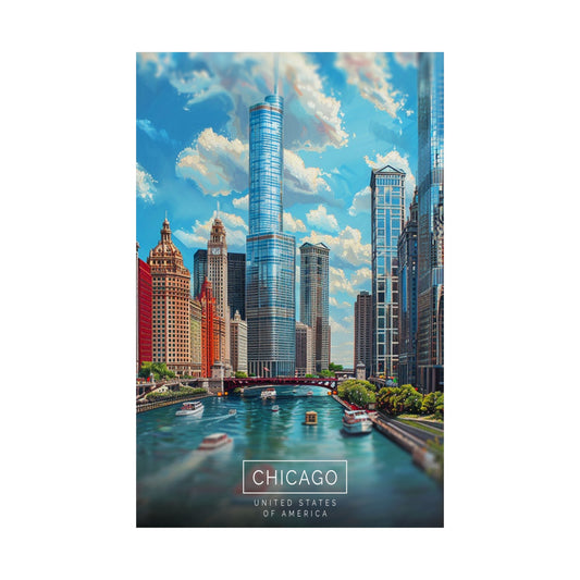 Chicago Skyline (Matte Vertical Posters)