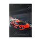 Red Lamborghini Drift (Matte Canvas, Stretched)