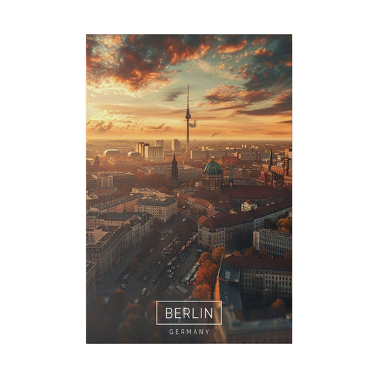 Berlin Skyline (Matte Canvas, Stretched)