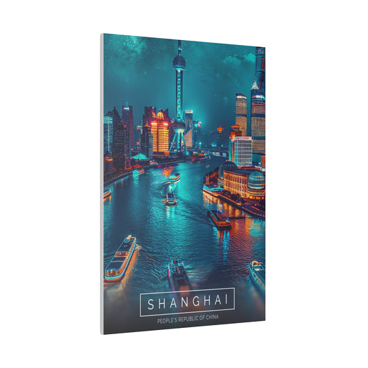 Cosmopolitan Glow: Shanghai (Matte Canvas, Stretched)