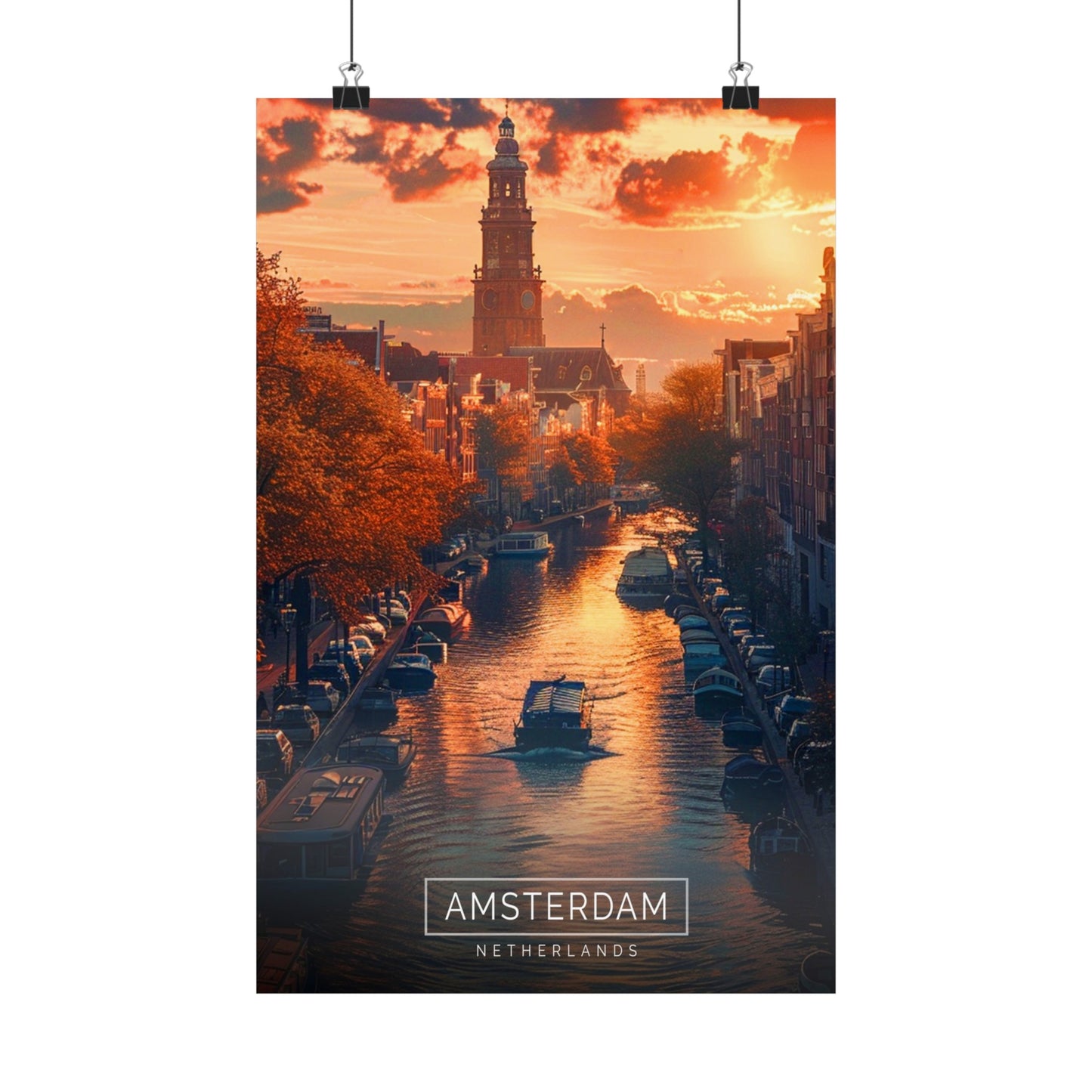 Amsterdam at Dusk (Matte Vertical Posters)