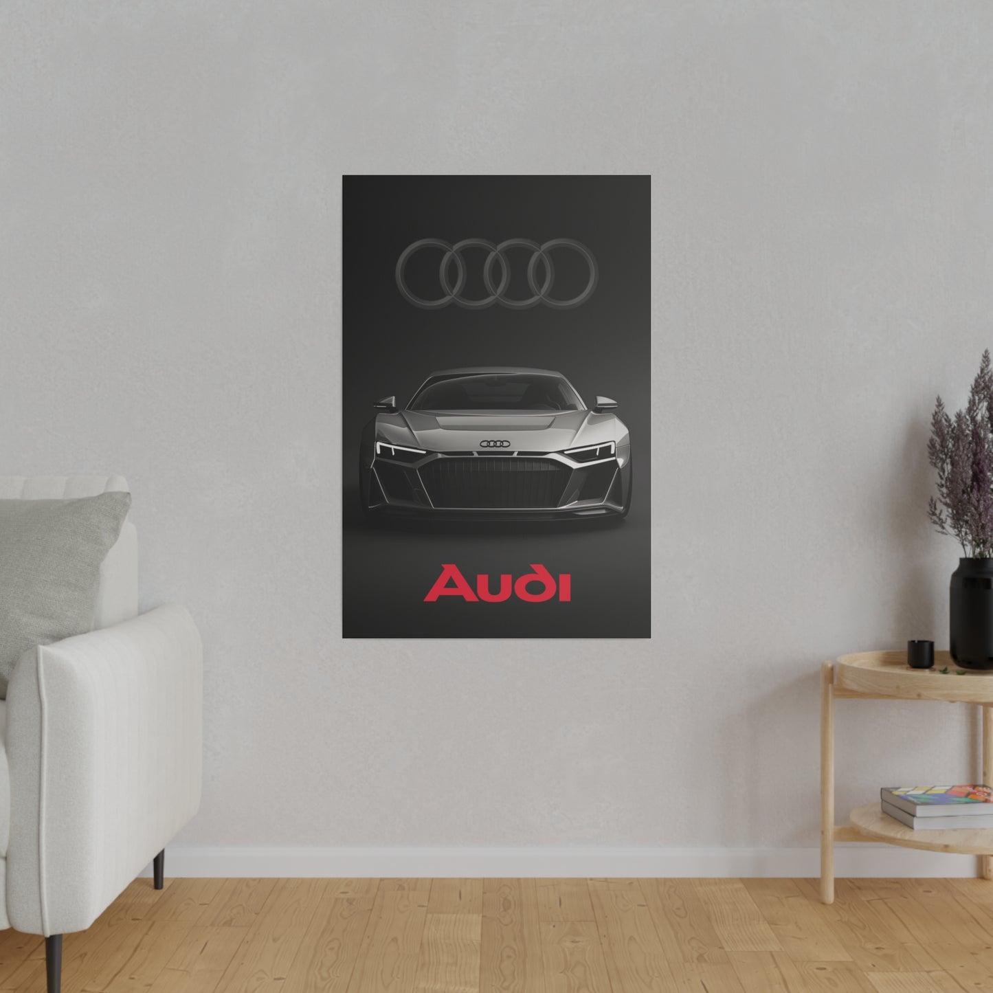 Luxury black Audi (Matte Canvas, Stretched)