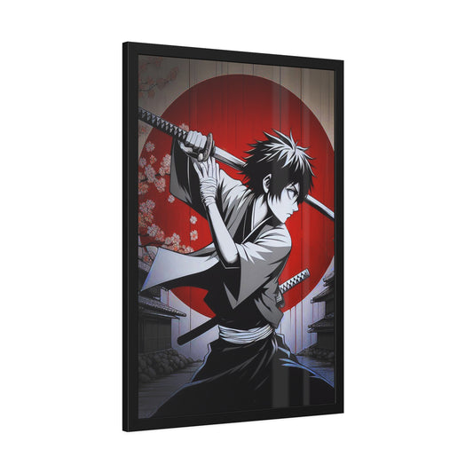 Samurai Silhouette: Honor in Shadows (Framed Paper Posters)