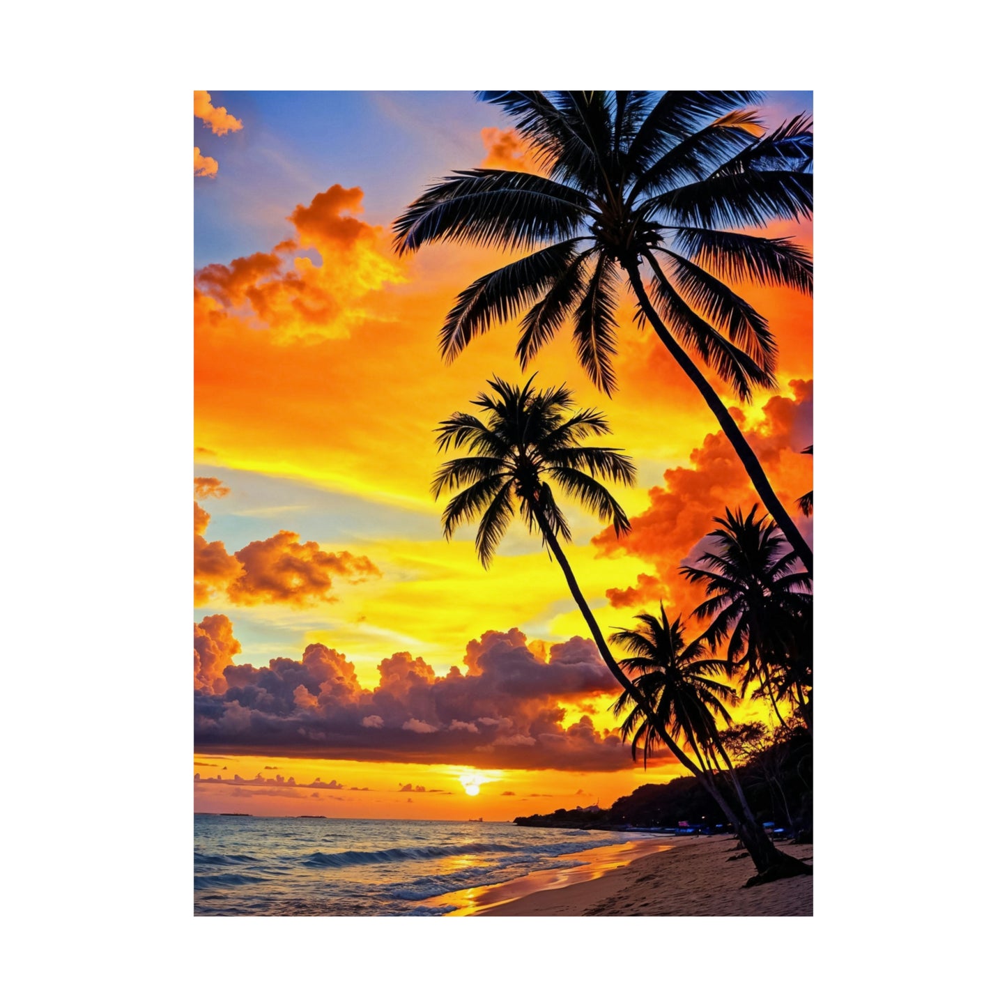 Tropical Sunset Serenity (Matte Vertical Posters)