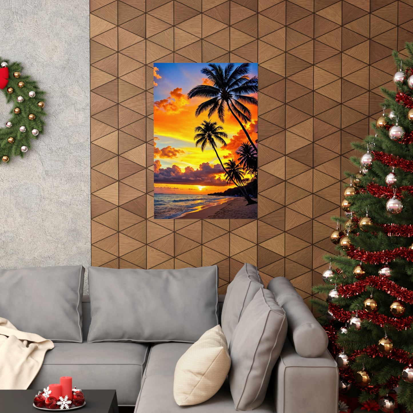 Tropical Sunset Serenity (Matte Vertical Posters)