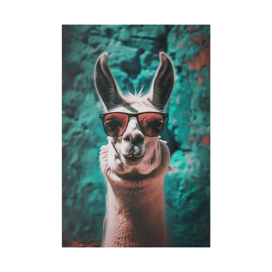 Cool Llama (Matte Canvas, Stretched)