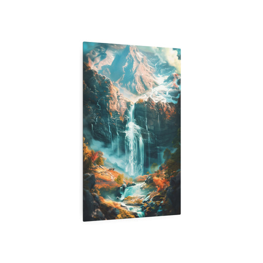 Mountain Waterfalls (Metal Art Sign)