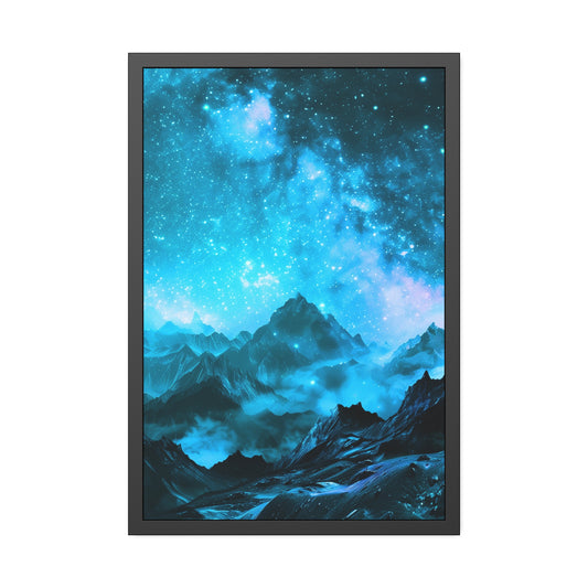 Mountain and Moon (Framed Paper Posters)