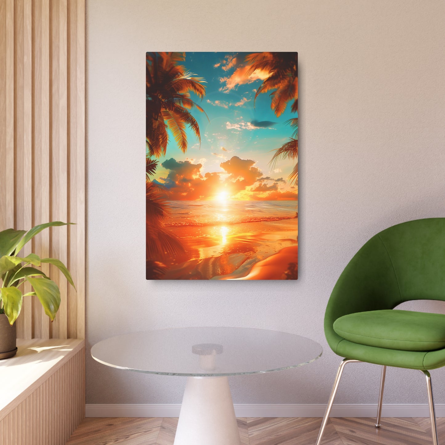 Tropical Sunset Bliss (Metal Art Sign)