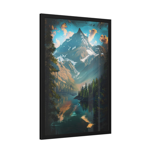 Mountain Cityscape (Framed Paper Posters)