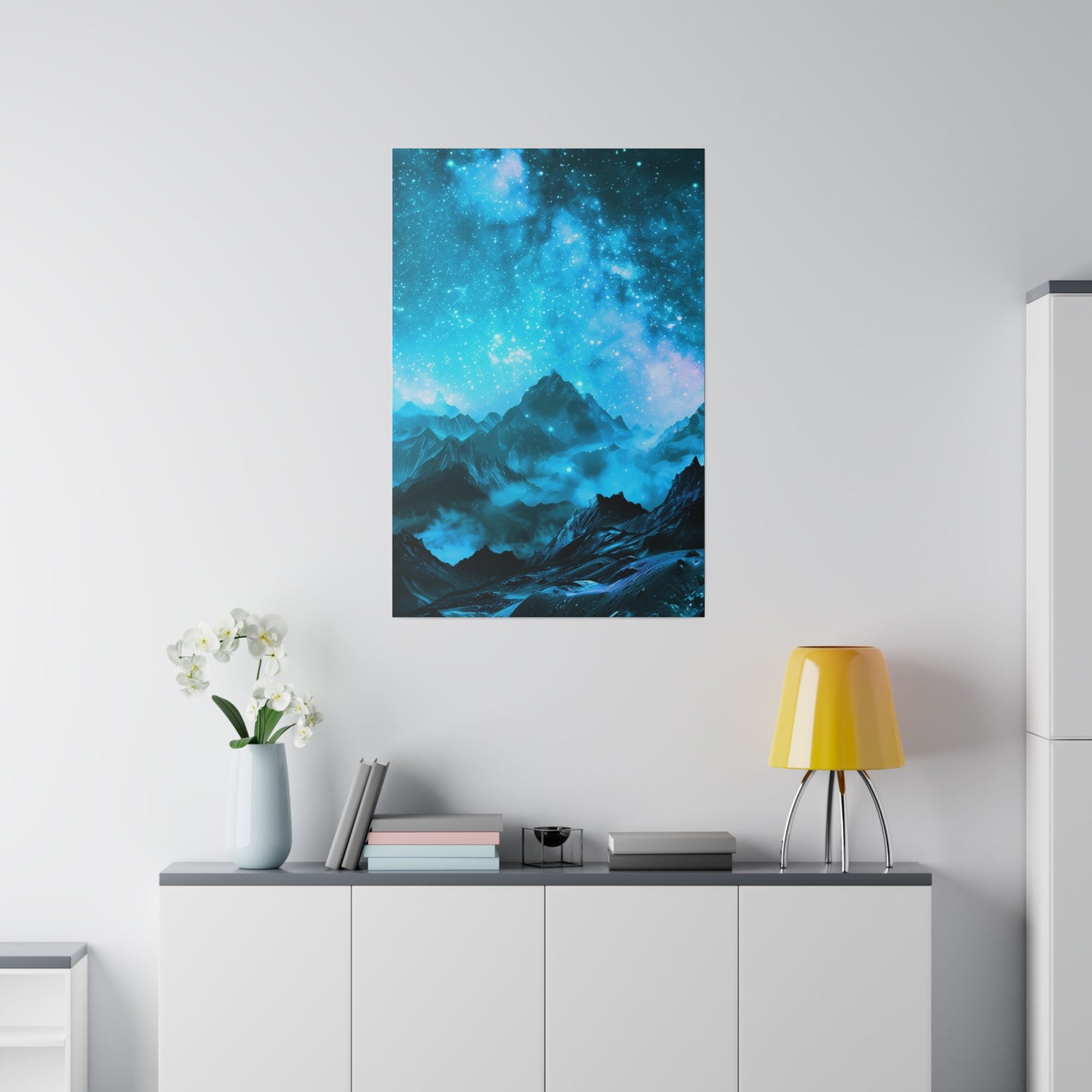 Mountain and Moon (Matte Canvas, Stretched)