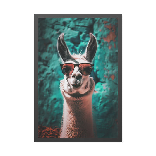 Cool Llama (Framed Paper Posters)