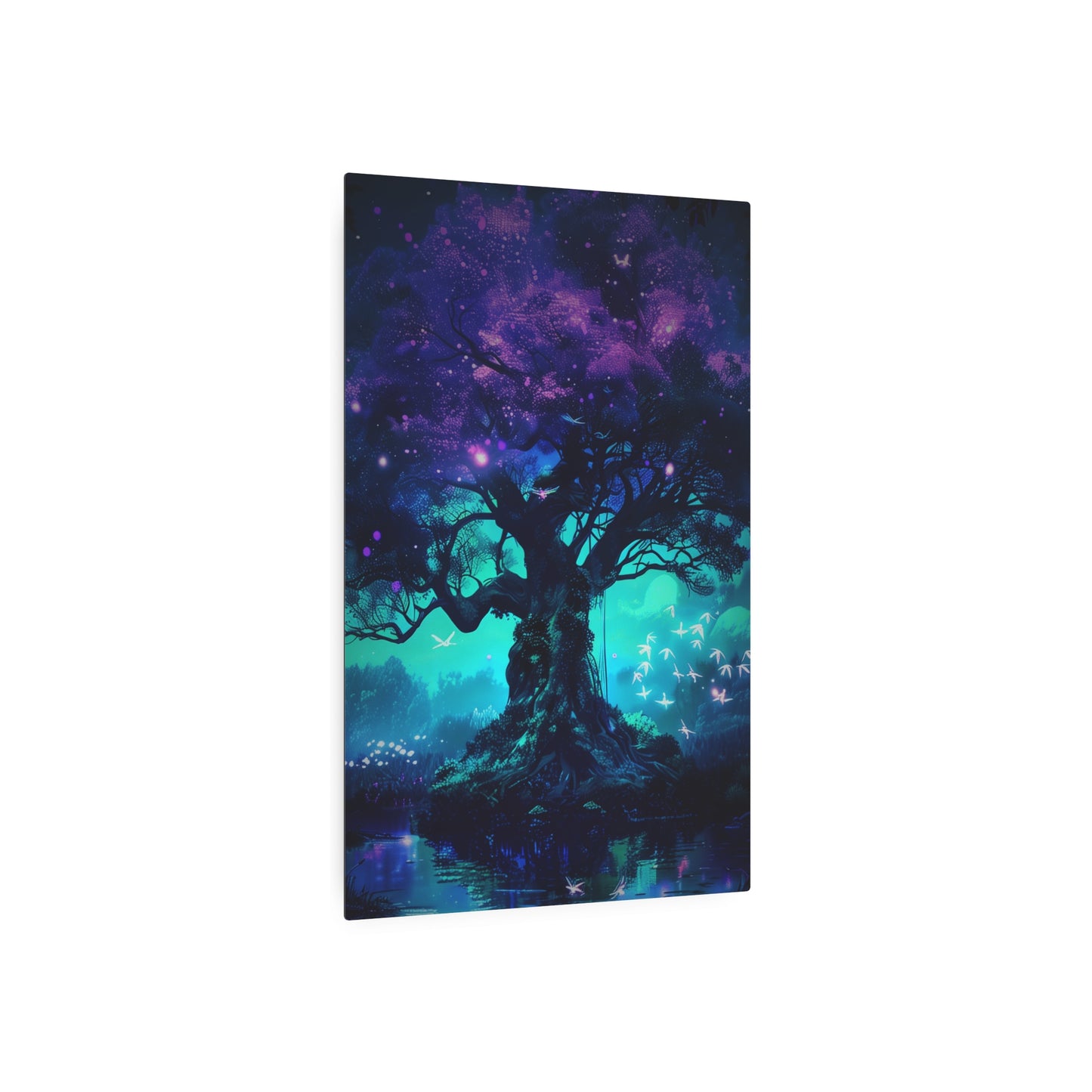 Enchanted Cosmic Tree (Metal Art Sign)