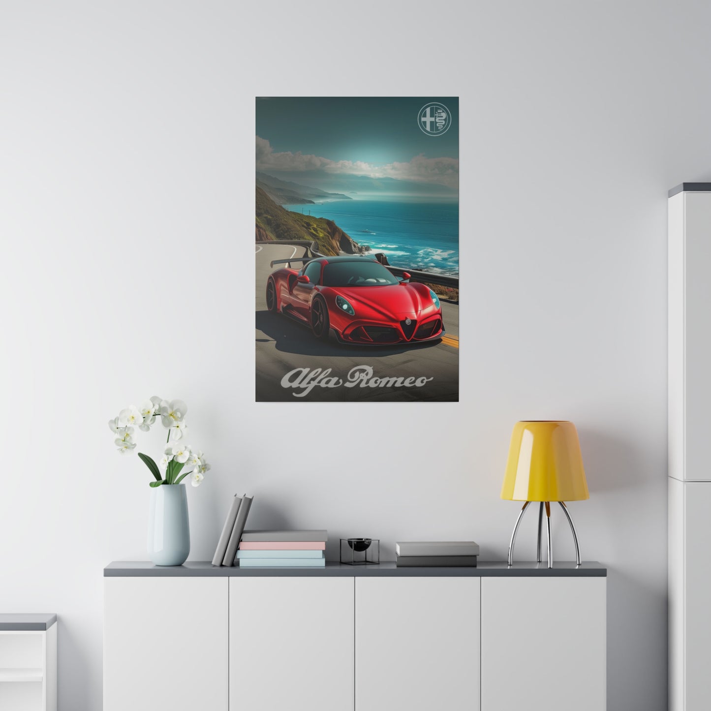 Coastal Speedster: Alfa Romeo's Glory (Matte Canvas, Stretched)