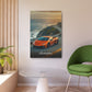 Orange Lamborghini (Metal Art Sign)