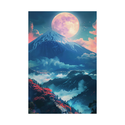 Moonlit Mountain (Matte Vertical Posters)