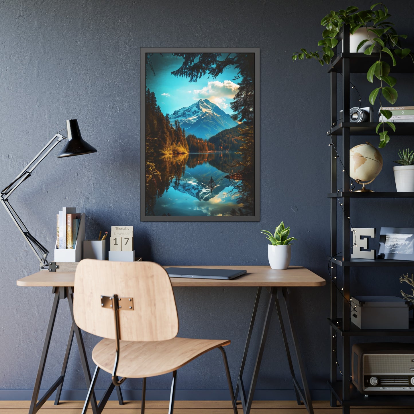 Mountain Reflection (Framed Paper Posters)