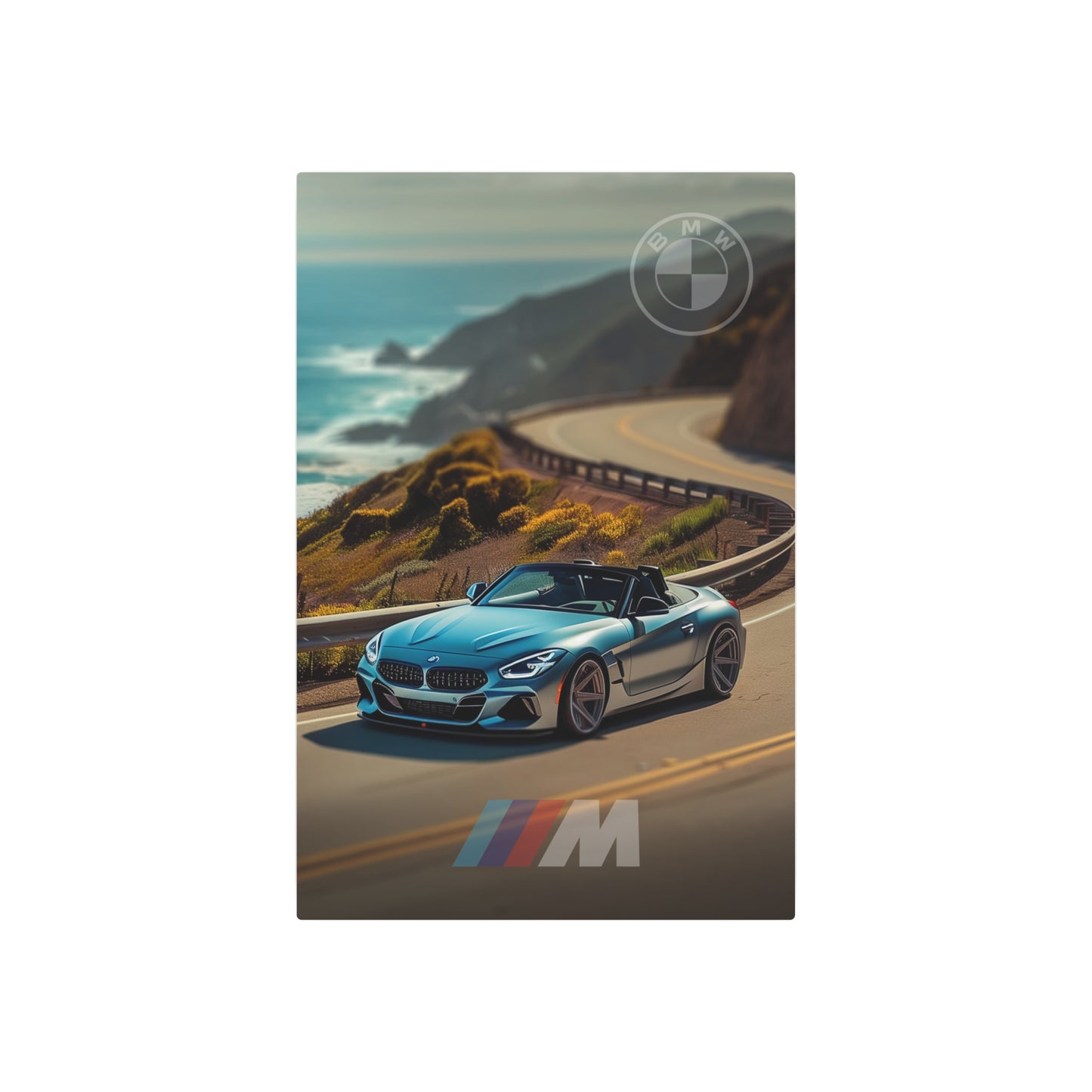 BMW on Serpentine Roads (Metal Art Sign)