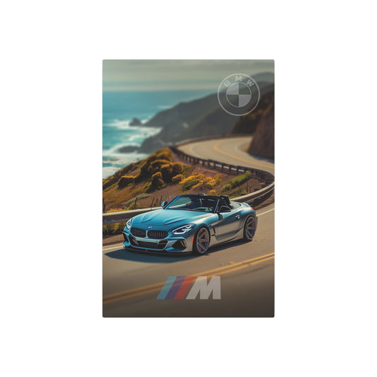 BMW on Serpentine Roads (Metal Art Sign)