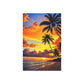 Tropical Sunset Serenity (Metal Art Sign)