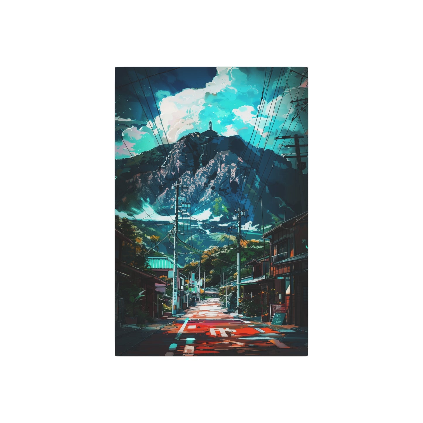 Mountain Street Scene (Metal Art Sign)