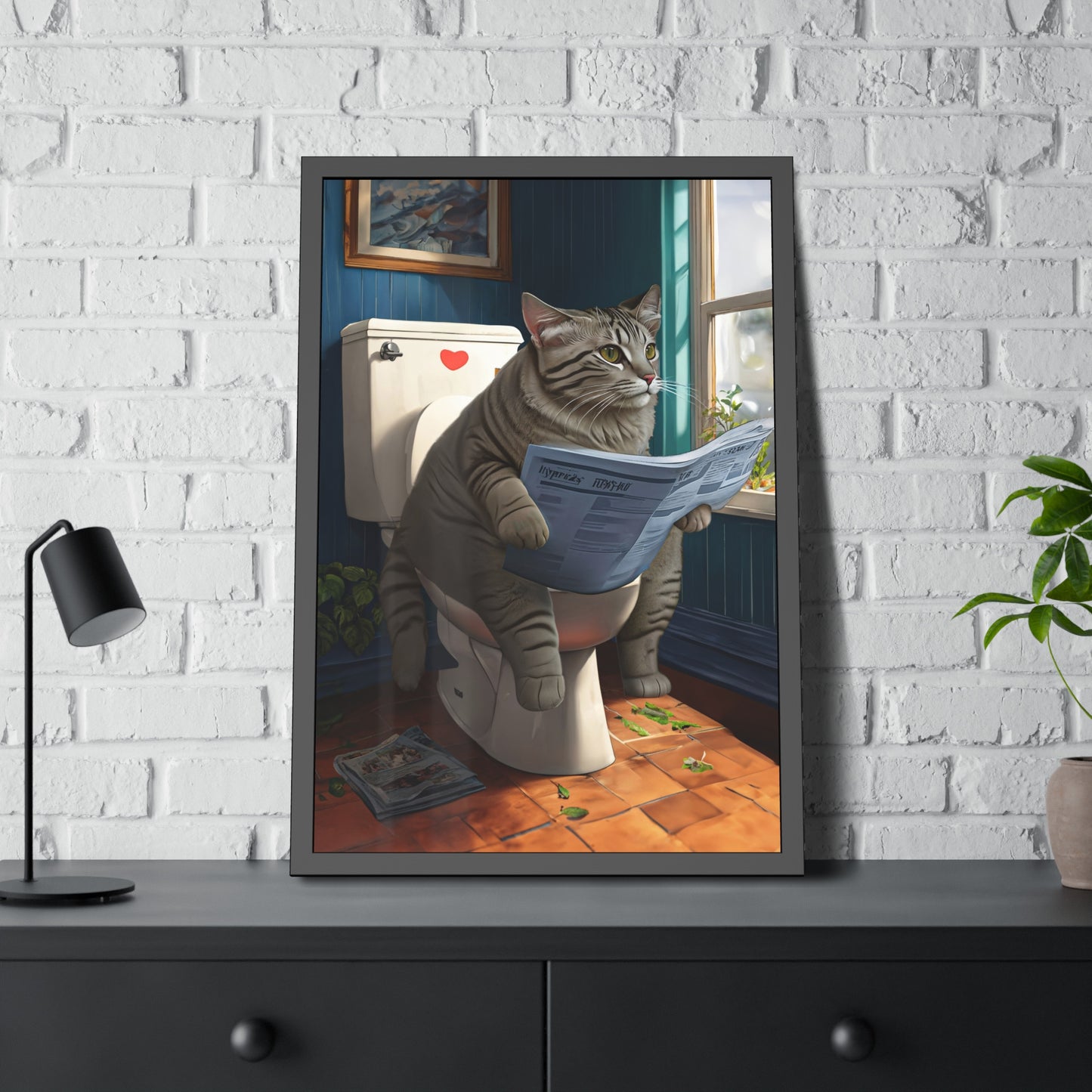 Contemplative Feline: A Paws for Thought (Framed Paper Posters)