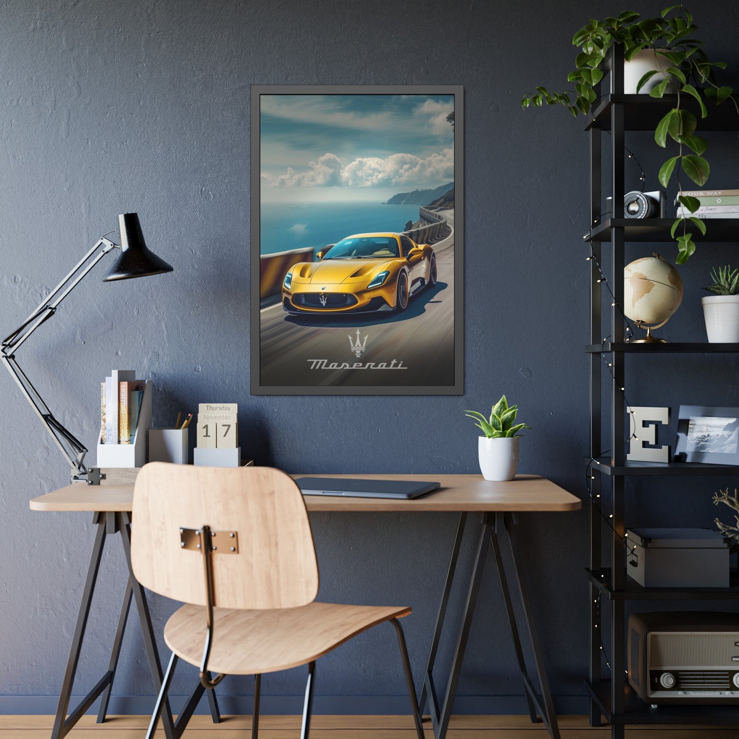 Golden Maserati (Framed Paper Posters)