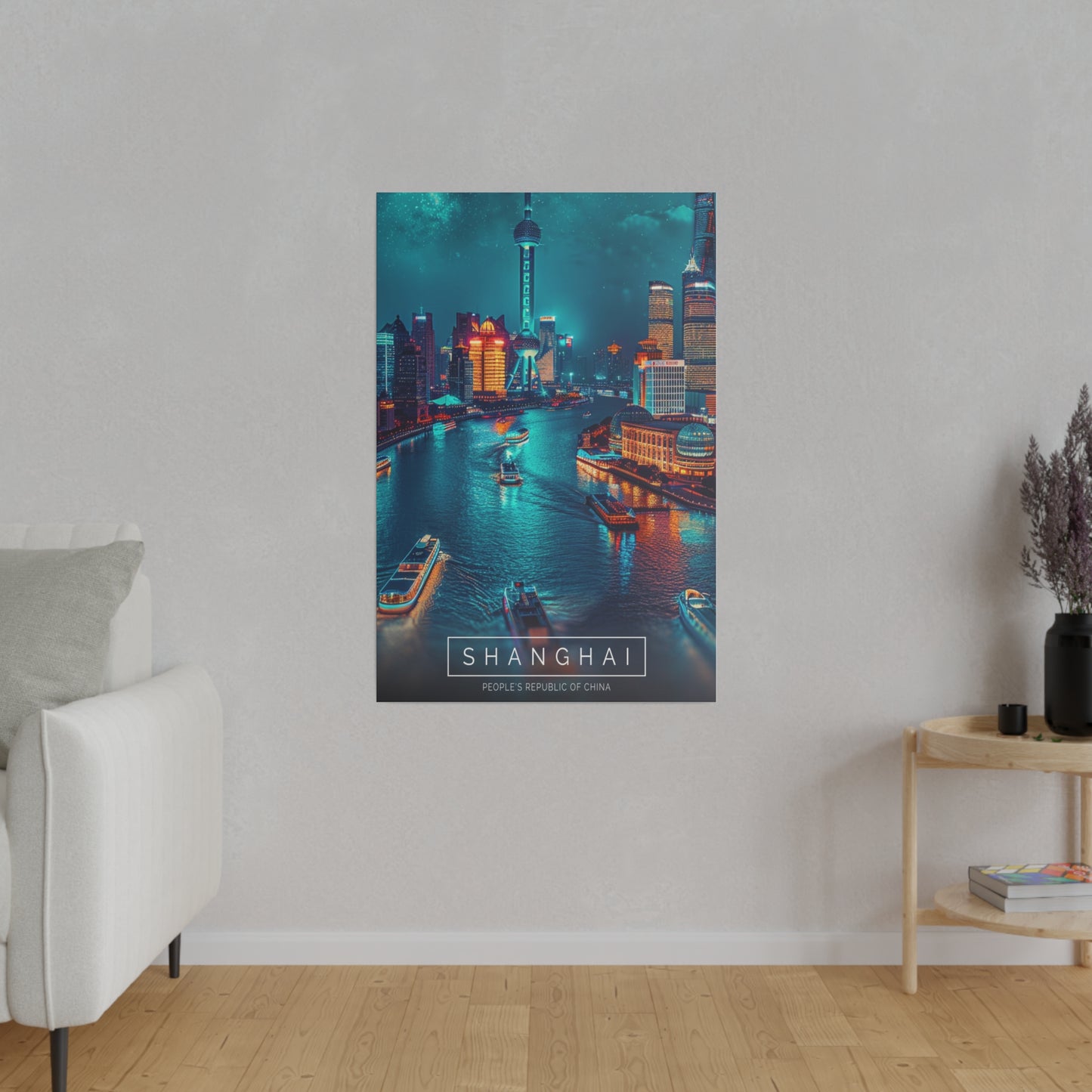 Cosmopolitan Glow: Shanghai (Matte Canvas, Stretched)