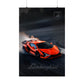 Red Lamborghini Drift (Matte Vertical Posters)