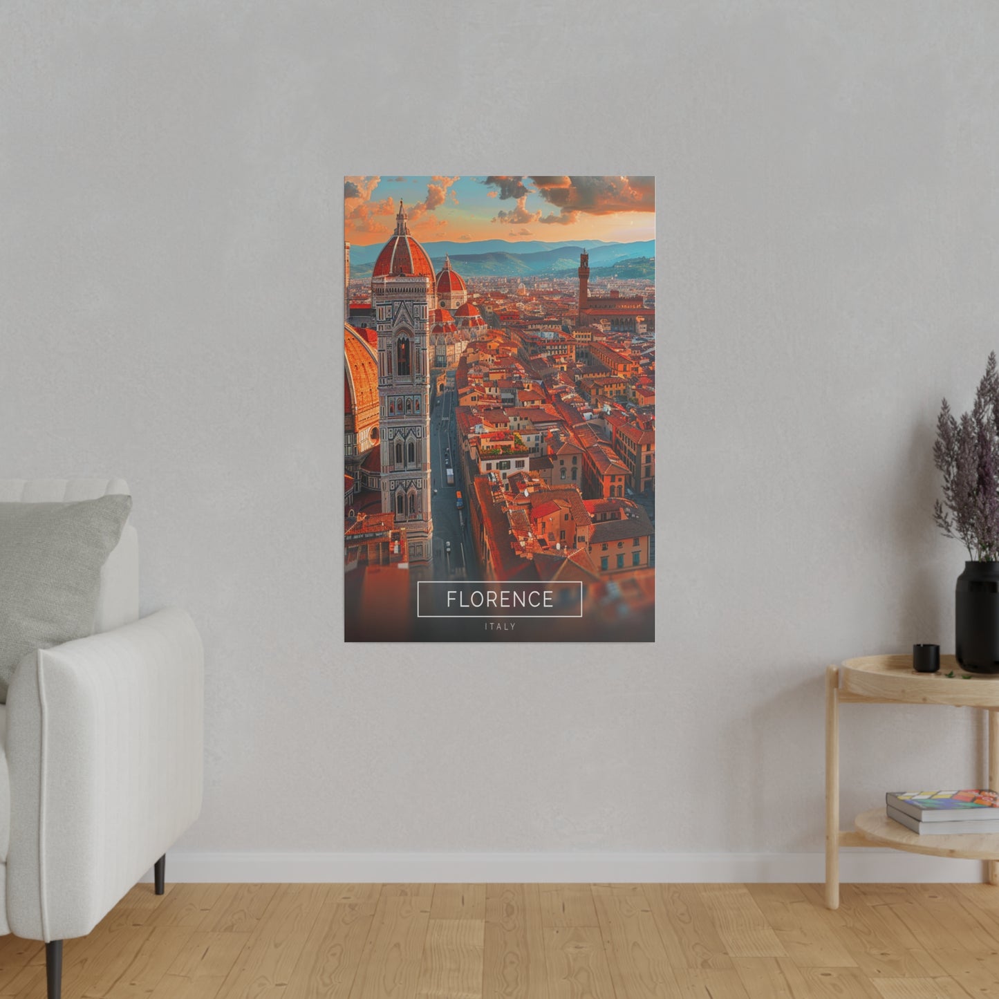 Sunset in Florence (Matte Canvas, Stretched)