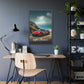 Velocity Aesthetics: Alfa Romeo's Elegance on the Coastal Drive (Framed Paper Posters)