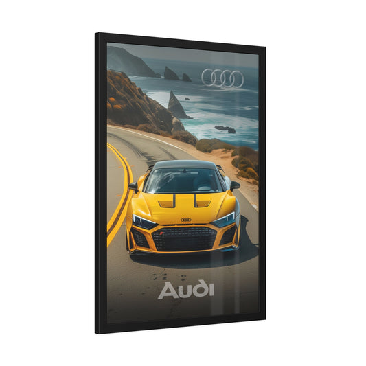 Yellow Gold Audi (Framed Paper Posters)