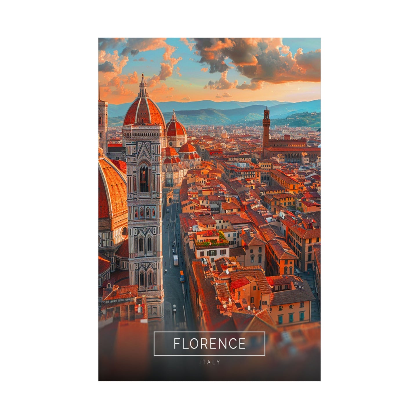 Sunset in Florence (Matte Vertical Posters)