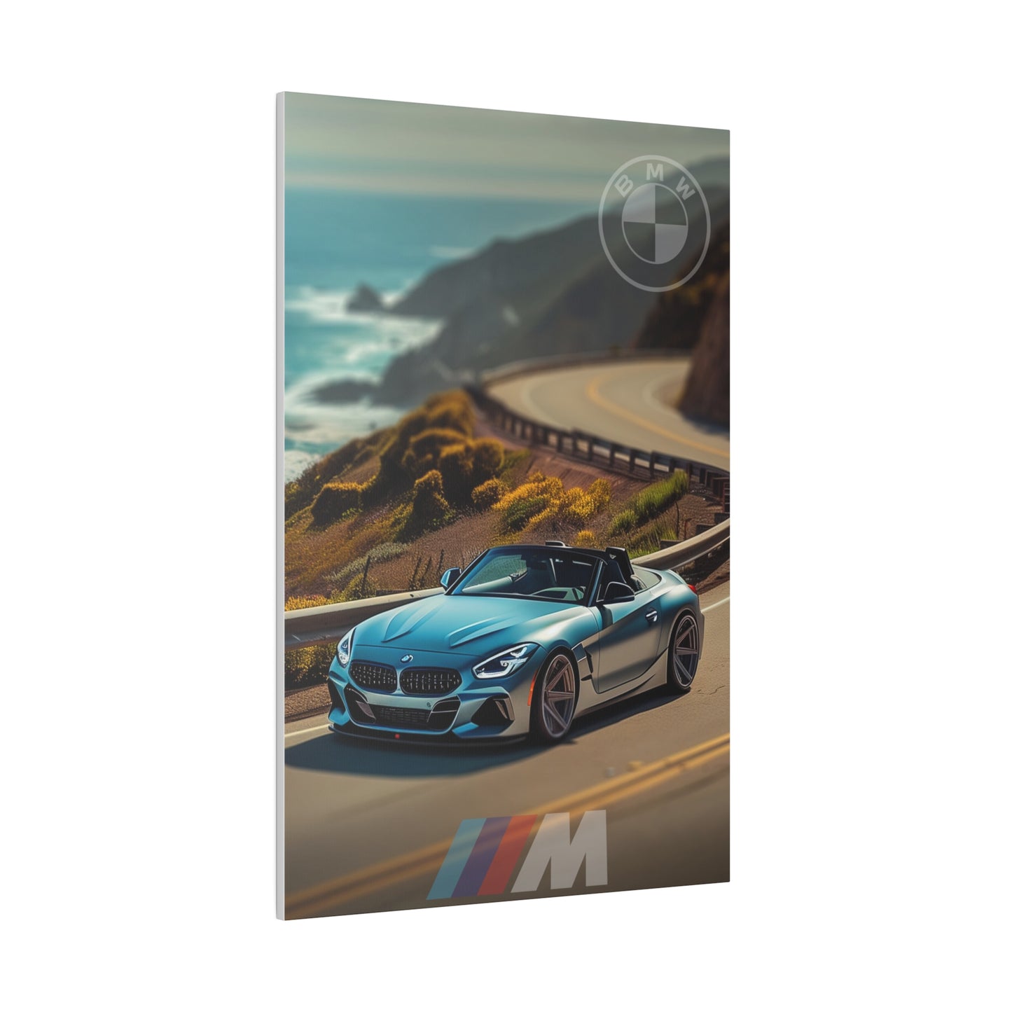 BMW on Serpentine Roads (Matte Canvas, Stretched)