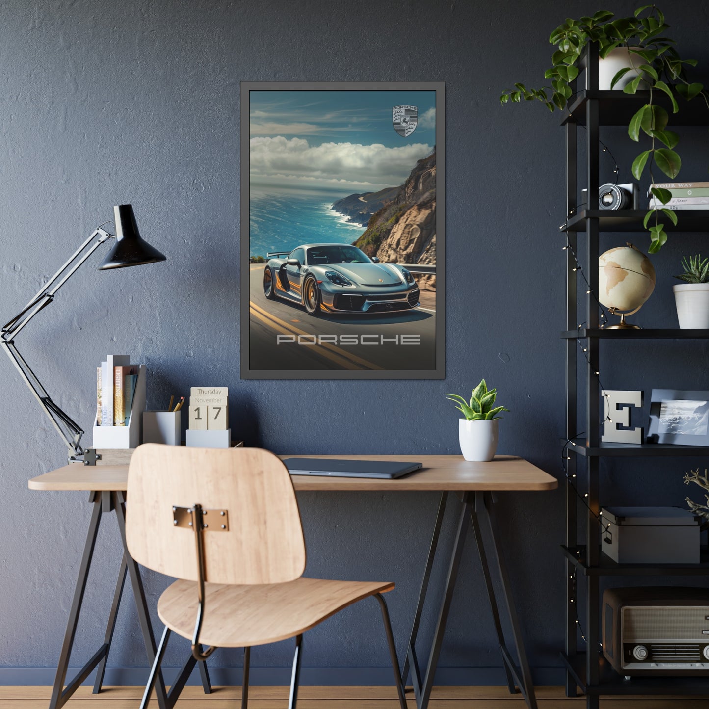 Porsche Coastal Elegance (Framed Paper Posters)