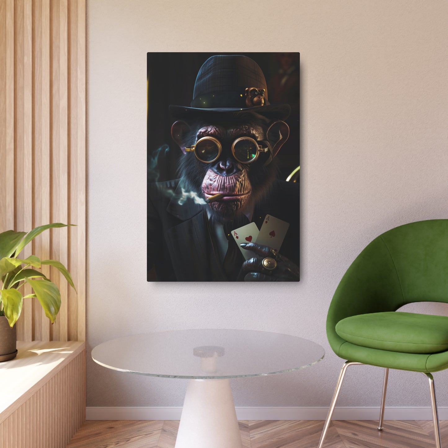 Dapper Chimp (Metal Art Sign)