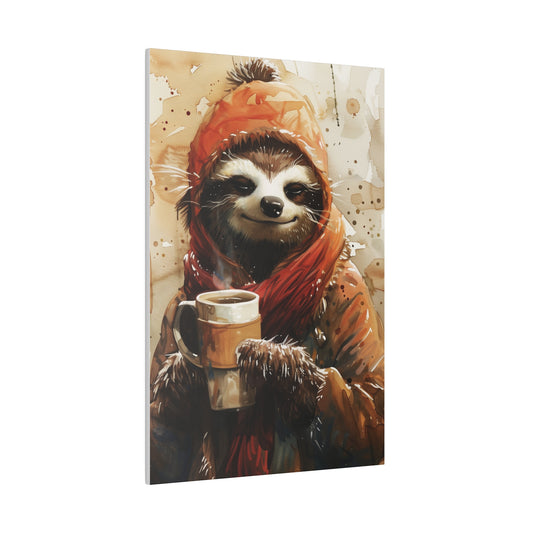 Warm and Cozy Sloth (Matte Canvas, Stretched)