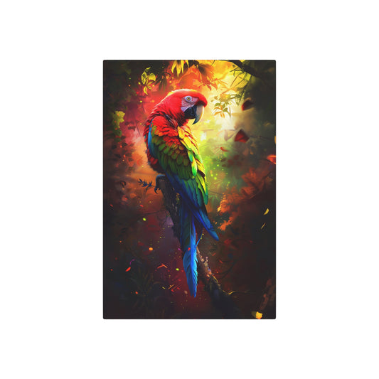 Vibrant Parrot Jungle (Metal Art Sign)